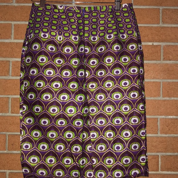 💜HILARY MACMILLAN💜PEACOCK PENCIL SKIRT W/POCKETS - Picture 6 of 7